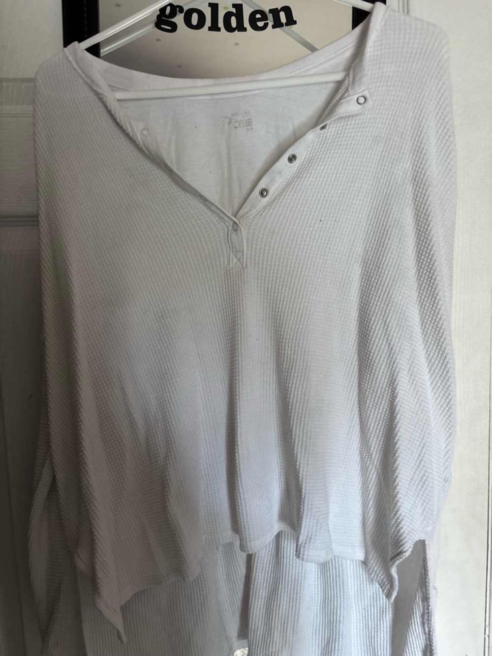 OFFLINE by Aerie Waffle Henley Thermal Long Sleeve T-Shirt